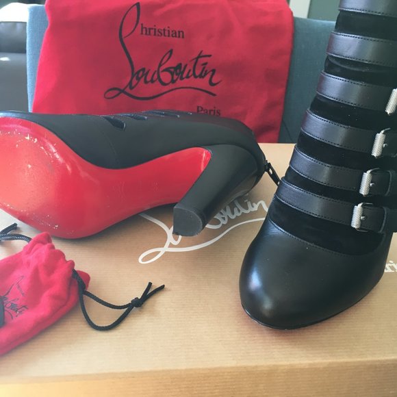 Worn twice. Christian Louboutin Attroupee 100 Calf/Veau velour - Picture 3 of 9